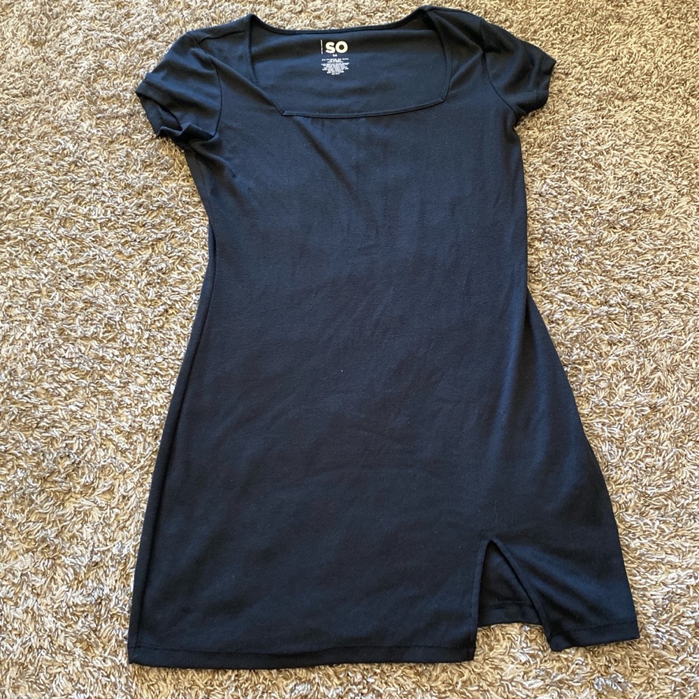 SO Black Short Sleeve Dress